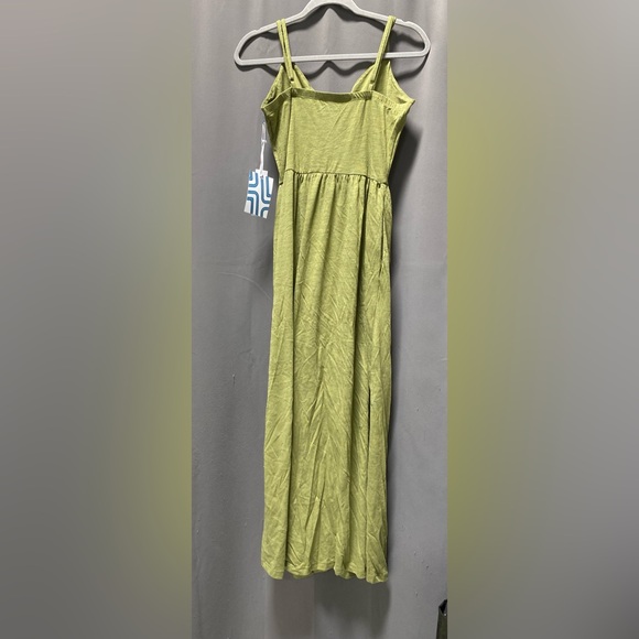 Market & Spruce Mira Spaghetti Strap Maxi Dress Olive - S - Picture 5 of 10